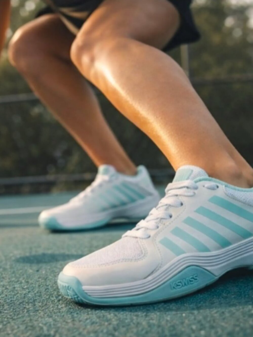 NWT K-Swiss COURT EXPRESS PICKLEBALL Sneakers in White / Light Blue Glow 8.5 $75